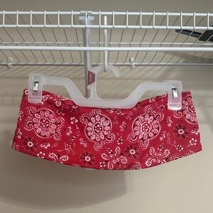 Fashion Nova Bandana Print Tube Top Red (L)